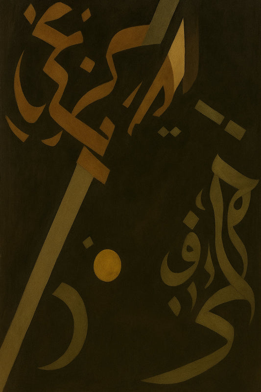 Ochre Calligraphy Modern Renaissance